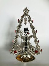 31cm特大/Bijoux刻印付/チェコガラス/クリスマスツリー/P291/卓上