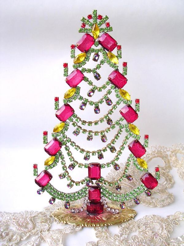 Parise Vetro イタリア 吹ガラス細工 クリスマスツリー丸赤キャンドル 