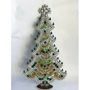 画像: 33cm) チェコ　ヴィンテージ クリスマスツリー　2210